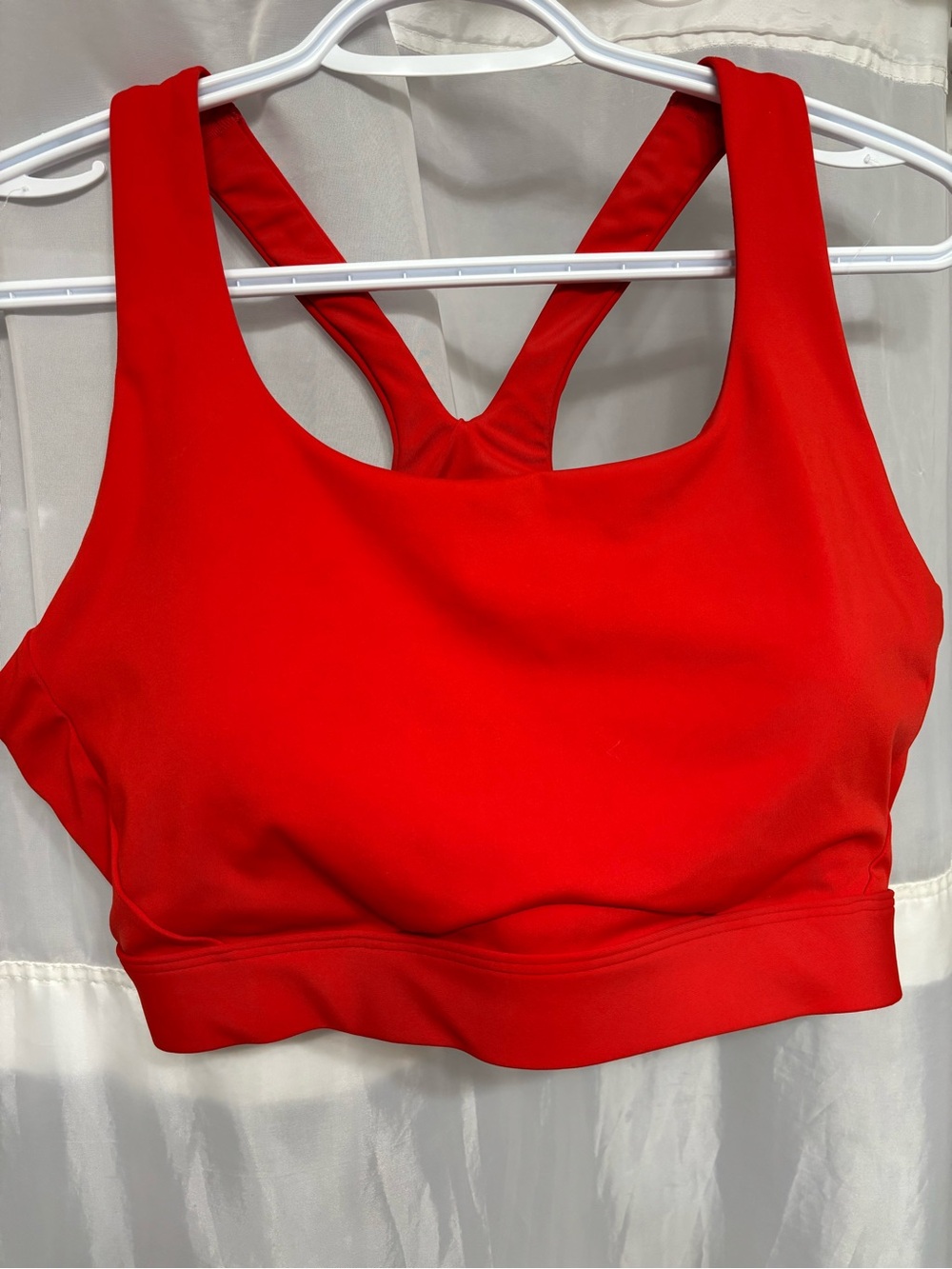 Athleta Empower Bra XL Bright Red Orange Medium Impact Running HIIT #413267-20